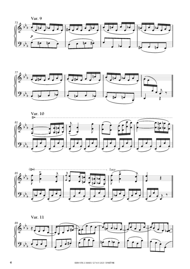 Variations pour piano, extrait 2