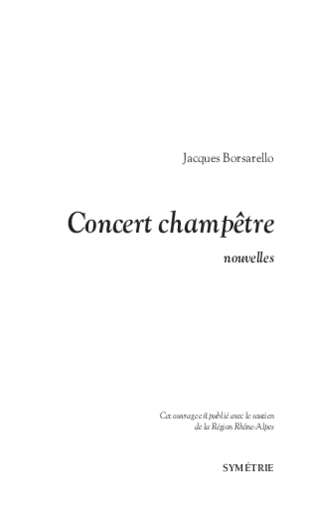 Concert champêtre, extrait 1