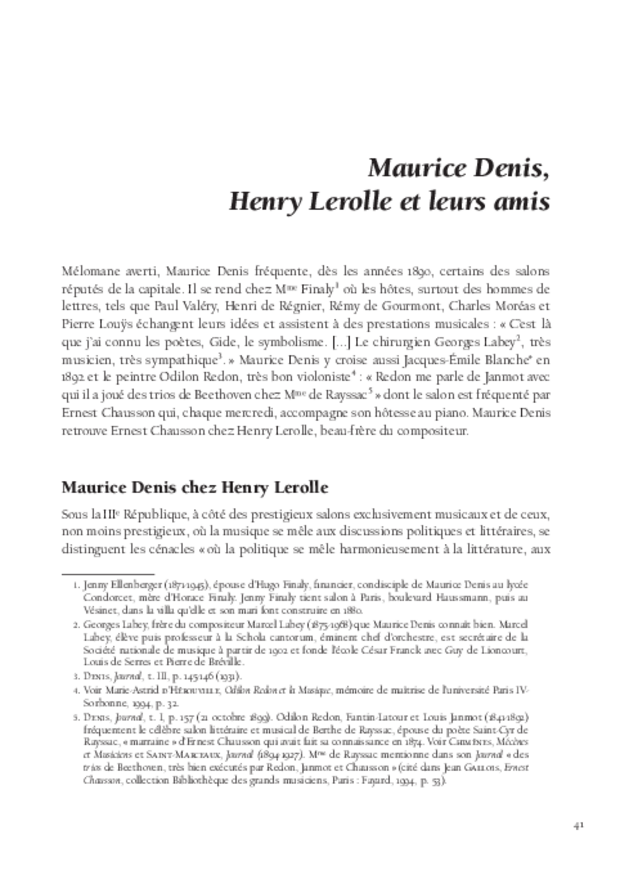 Maurice Denis et la musique, extrait 4