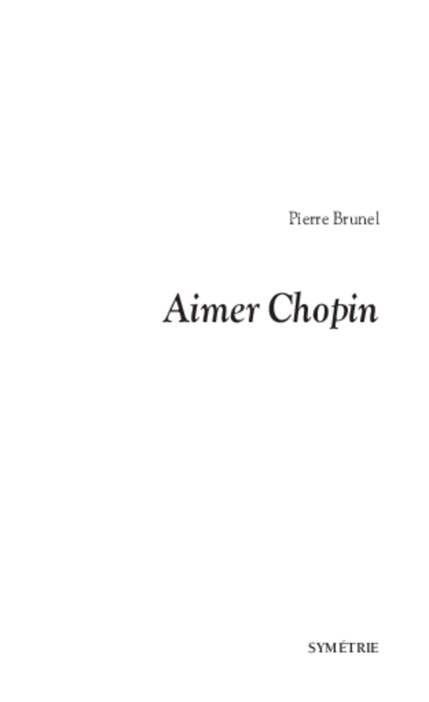 Aimer Chopin, extrait 1