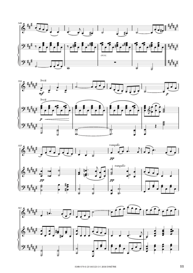 Sonate pour violon et piano, extrait 2