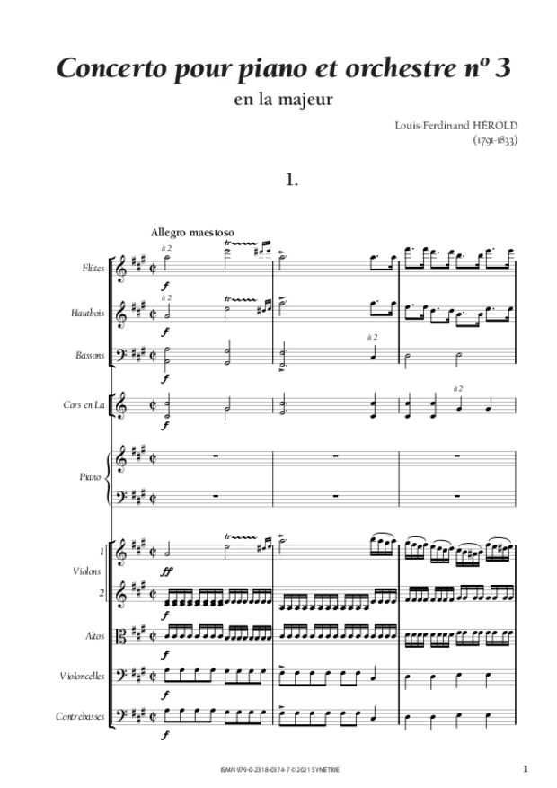 Concerto pour piano et orchestre n°3, extrait 1