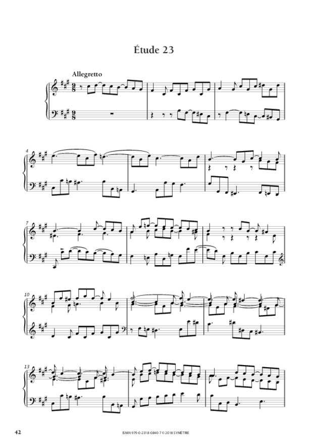 34 Études dans le genre fugué op. 97, extrait 6