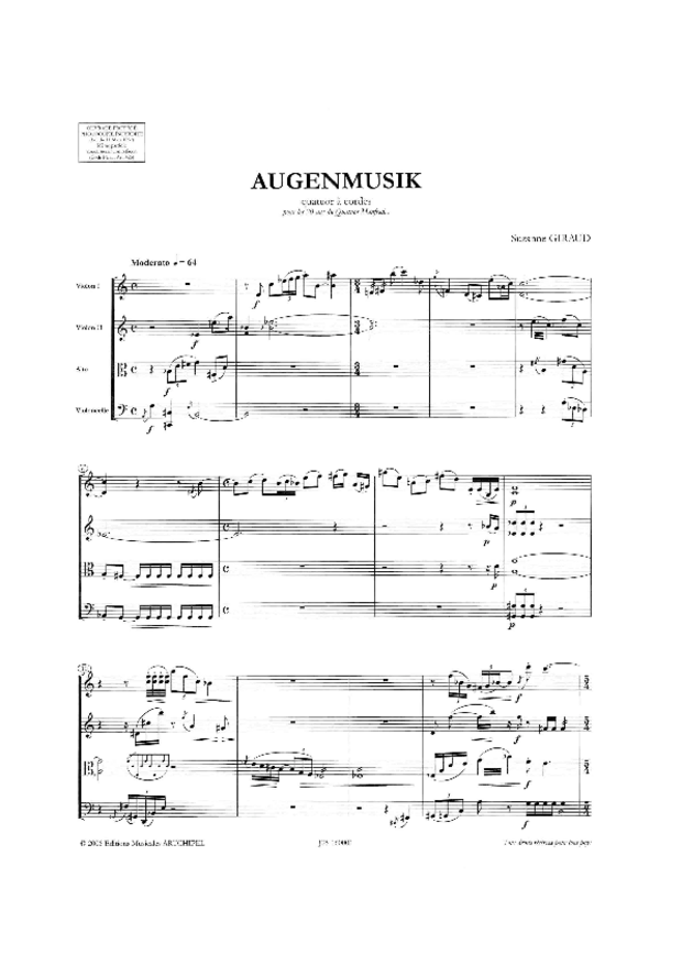 Augenmusik, extrait 1