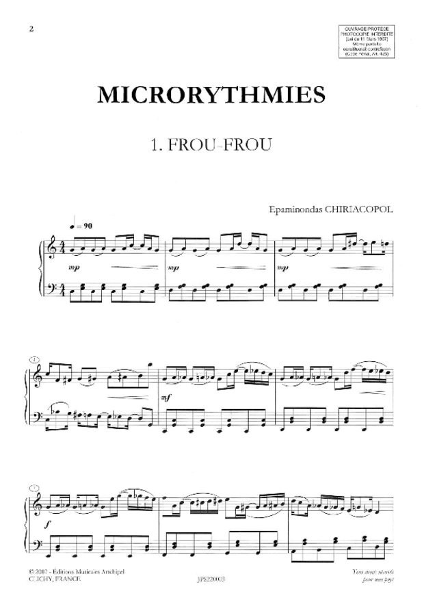Microrythmies, extrait 1