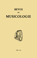 couverture de Revue de musicologie, t. 24/2 (1942)