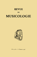 couverture de Revue de musicologie, t. 28/1 (1946)