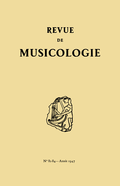 (couverture de Revue de musicologie, t. 29 (1947))