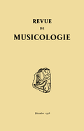 (couverture de Revue de musicologie, t. 38/2 (1956))