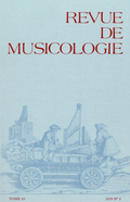 couverture de Revue de musicologie, t. 65/2 (1979)