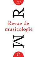 (couverture de Revue de musicologie, t. 94/1 (2008))