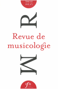 couverture de Revue de musicologie, t. 102/1 (2016)