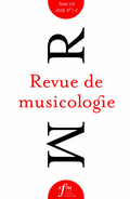 (couverture de Revue de musicologie, t. 110/1-2 (2024))