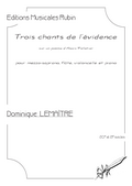 couverture de Trois chants de l’évidence