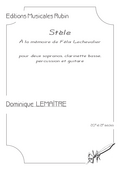 couverture de Stèle – À la mémoire de Félix Lechevalier