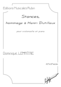 couverture de Stances, hommage à Henri Dutilleux