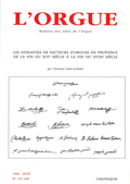couverture de Les dynasties de facteurs d’orgues en Provence de la fin du XVIe siècle à la fin du XVIIIe siècle