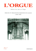 couverture de Orgues et organistes parisiens en Alsace (1860-1908)