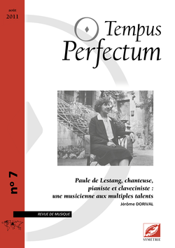 (couverture de Paule de Lestang, chanteuse, pianiste et claveciniste : une musicienne aux multiples talents)