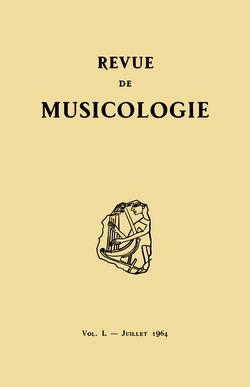(couverture de Revue de musicologie, t. 50/1 (1964))