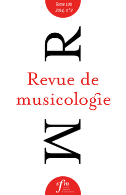 (couverture de Revue de musicologie, t. 100/2 (2014))