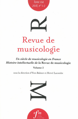 (couverture de Revue de musicologie, t. 104/1-2 (2018))