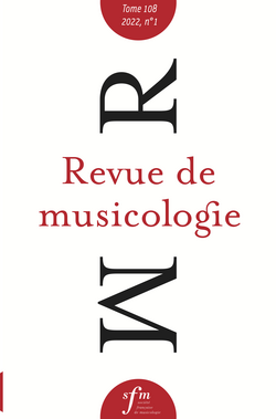 (couverture de Revue de musicologie, t. 108/1 (2022))