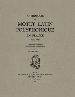 (couverture de Anthologie du motet latin polyphonique en France)