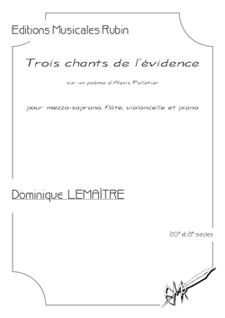 (couverture de Trois chants de l’évidence)