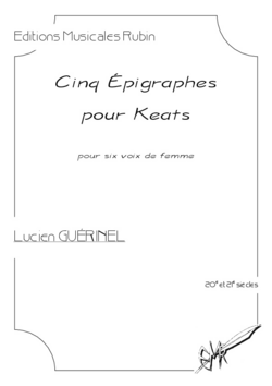 (couverture de Cinq Épigraphes pour Keats)