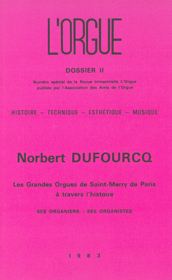 (couverture de Numéro spécial : Les grandes orgues de Saint-Merry de Paris à travers l’histoire)