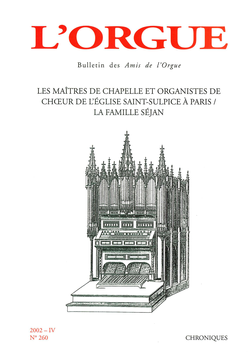 (couverture de Les maîtres de chapelle et organistes de chœur de l’église Saint-sulpice à Paris — La famille Séjan)