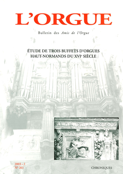 (couverture de Étude de trois buffets d’orgues haut-normands du XVIe siècle)